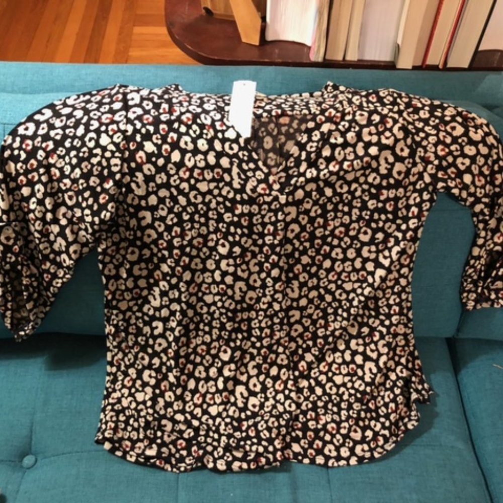 Beacon animal print blouse